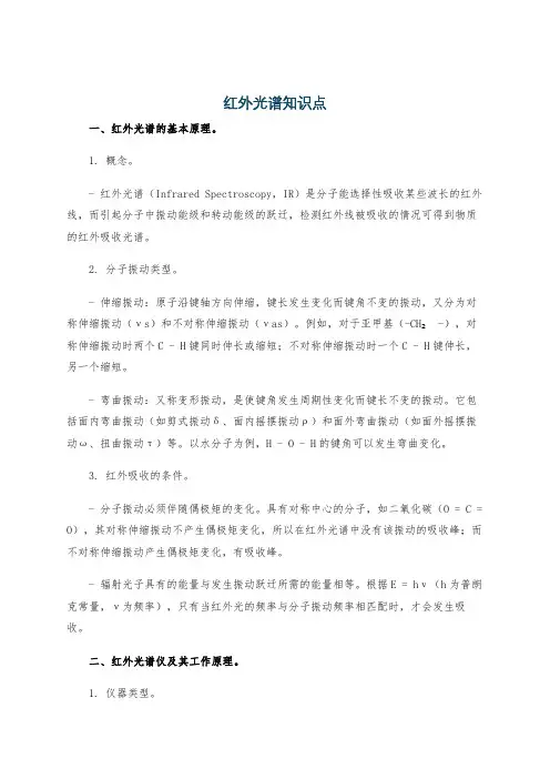 红外光谱知识点