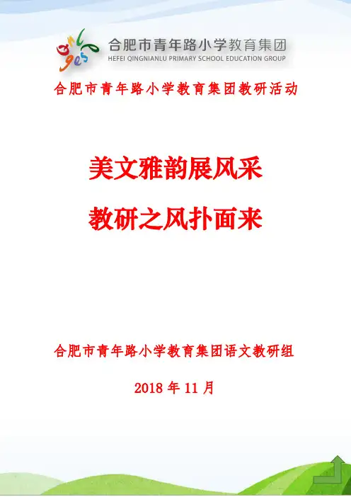 合肥市青年路小学教育集团教研活动