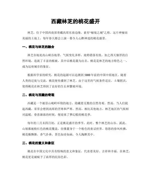 西藏林芝的桃花盛开