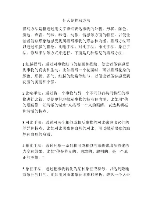 什么是描写方法