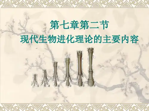 人教版高中生物必修二第七章第2节《现代生物进化理论的主要内容》 课件 (共30张PPT)