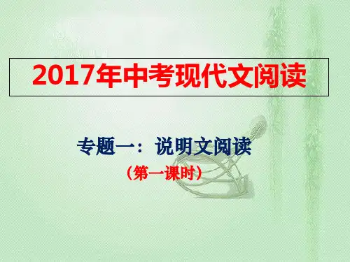 说明文阅读ppt课件