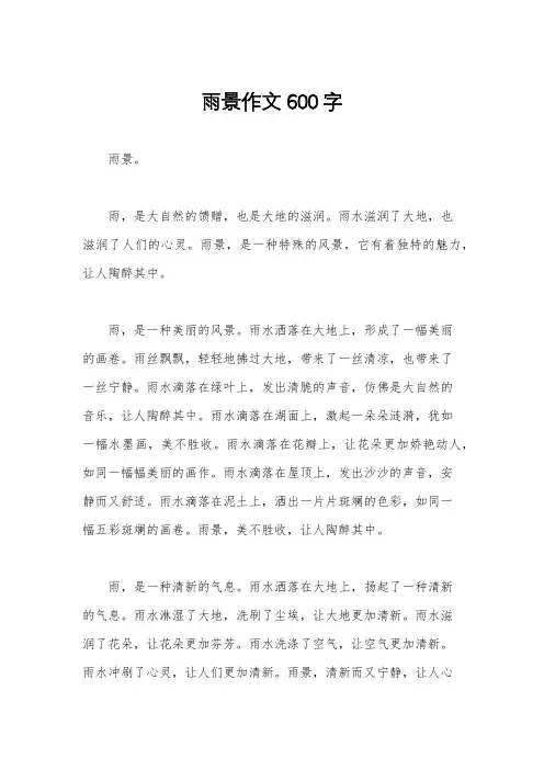 雨景作文600字