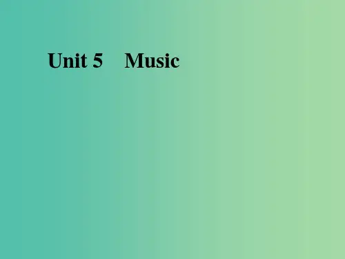 高考英语一轮复习 Unit 5 Music课件 新人教版必修2