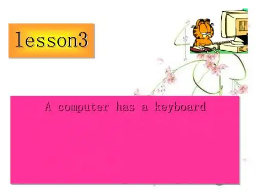 lesson3 A computer has a keyboard(科普版五年级英语上册)全面版