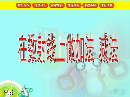 在数射线上做加减法(课堂PPT)