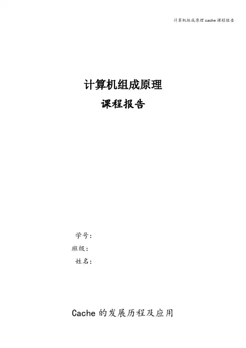 计算机组成原理cache课程报告