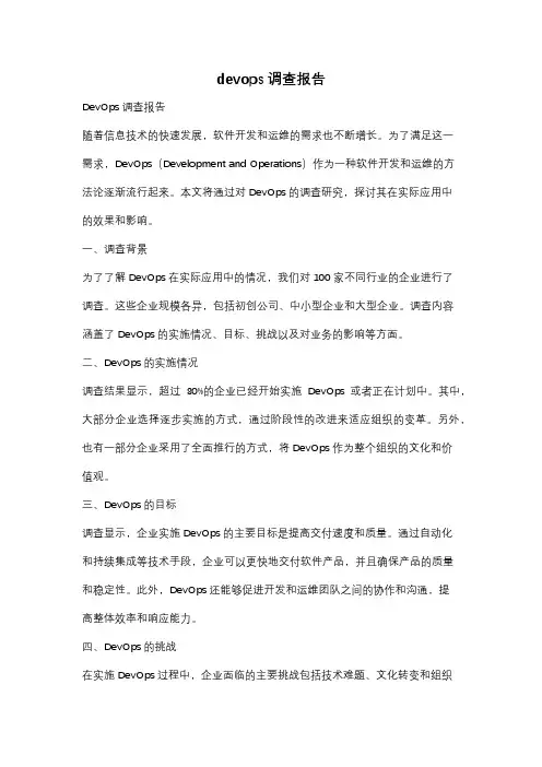 devops调查报告