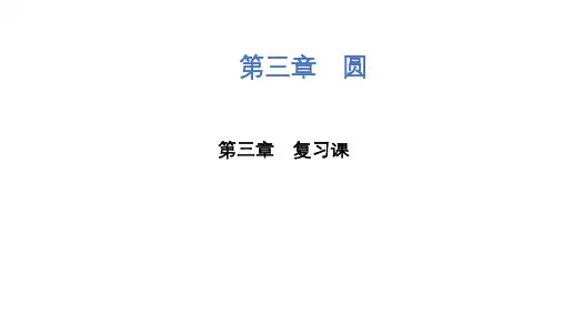 第三章 圆 复习课(共24张PPT) 北师大版九年级下册数学