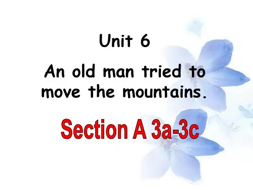 人教英语八年级下册Unit6Section A3a-3c(共20张PPT)