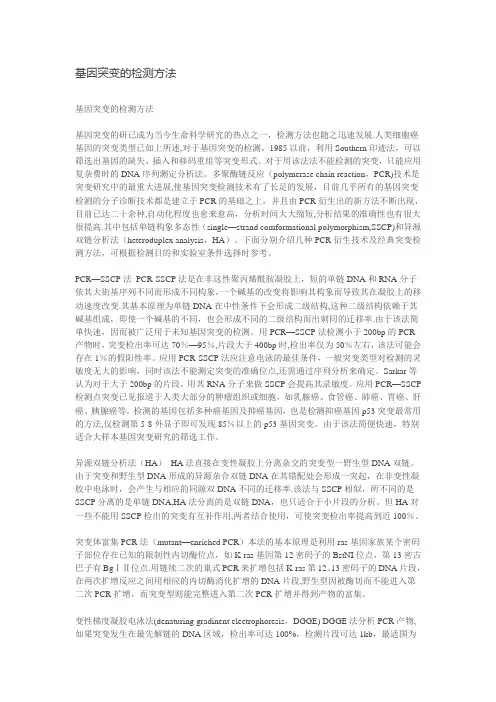 基因突变的检测方法