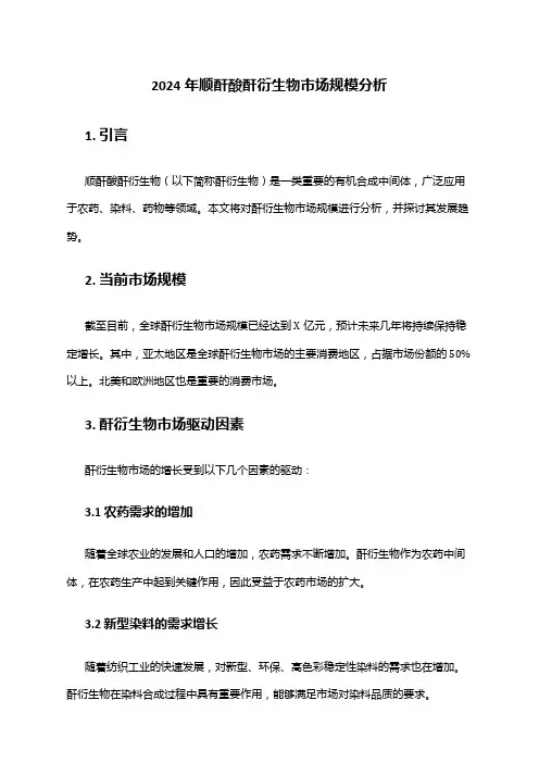 2024年顺酐酸酐衍生物市场规模分析
