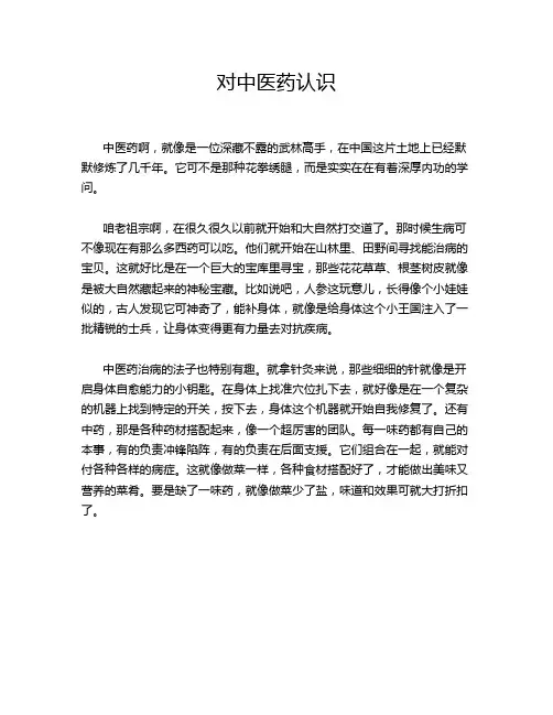 对中医药认识