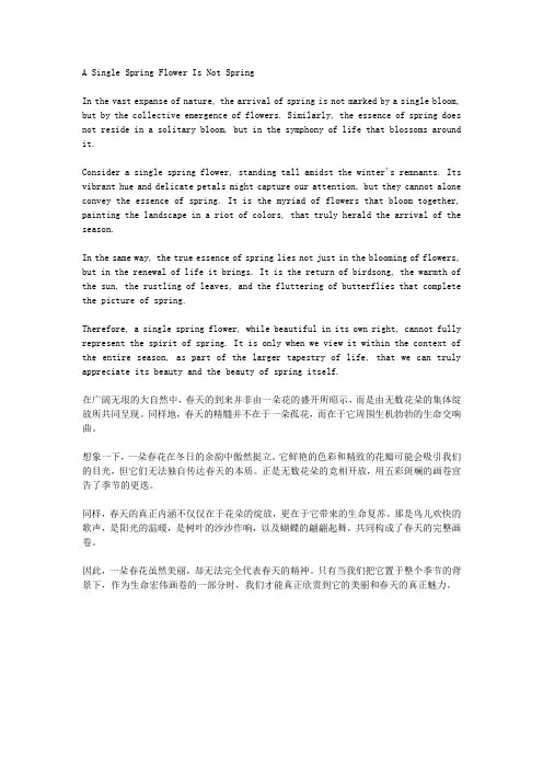 一支春花不是春作文