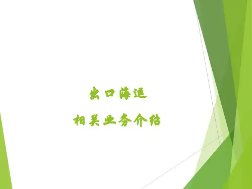 出口海运业务知识介绍