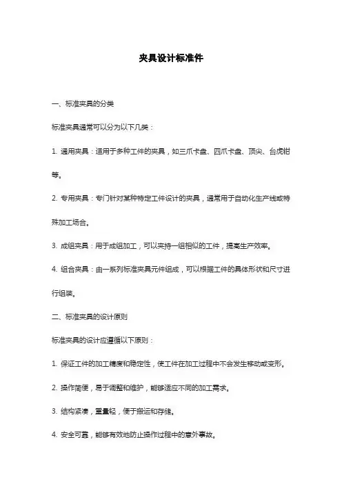 夹具设计标准件