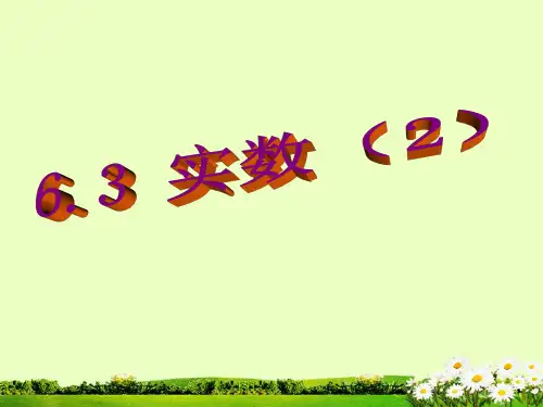 人教版数学七年级下册第六章 6.3 实数2(共22张PPT)