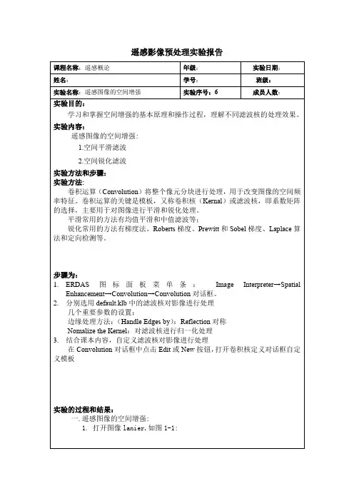 遥感图像的空间增强