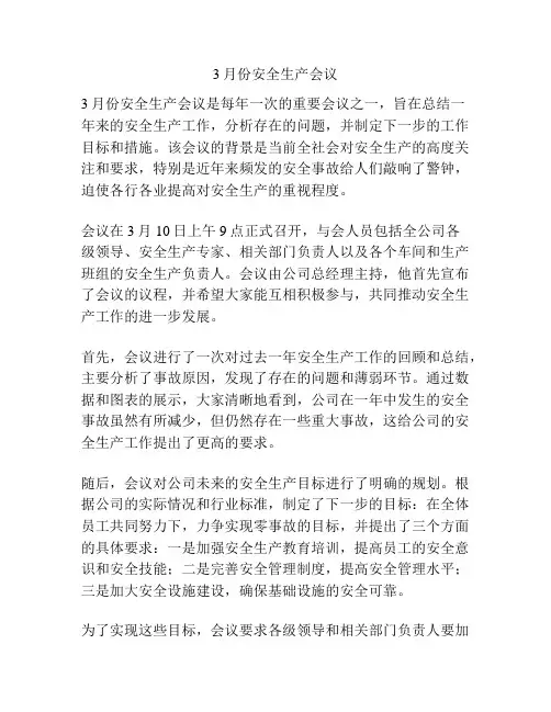 3月份安全生产会议
