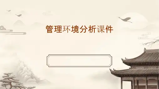 管理环境分析课件