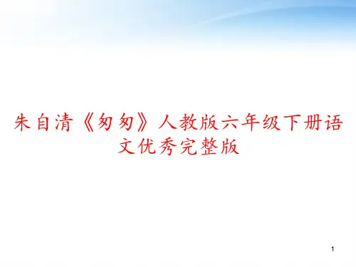 朱自清《匆匆》人教版六年级下册语文优秀完整版 ppt课件