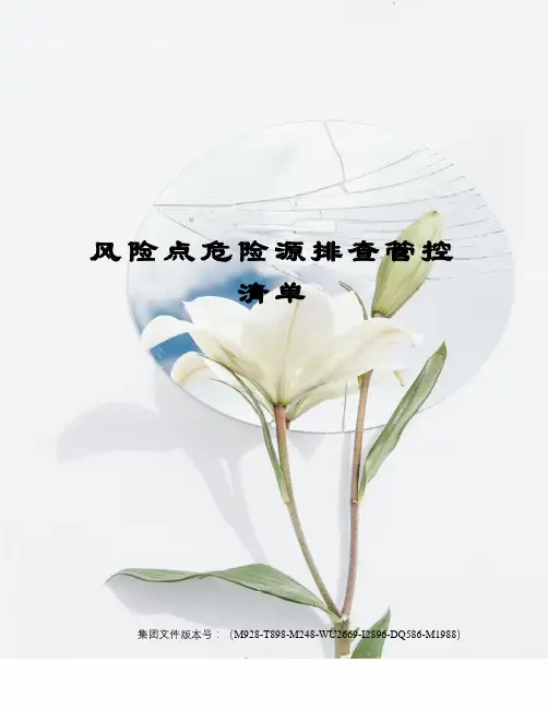 风险点危险源排查管控清单