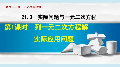 人教版九年级数学上册《实际问题与一元二次方程》PPT课件