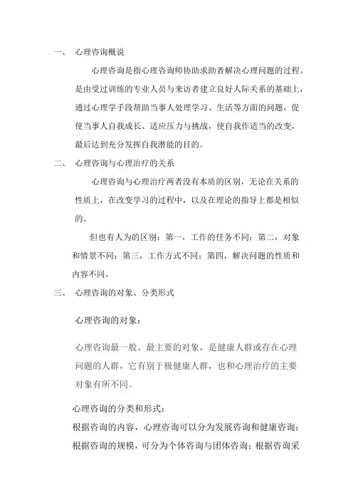 心理咨询介绍