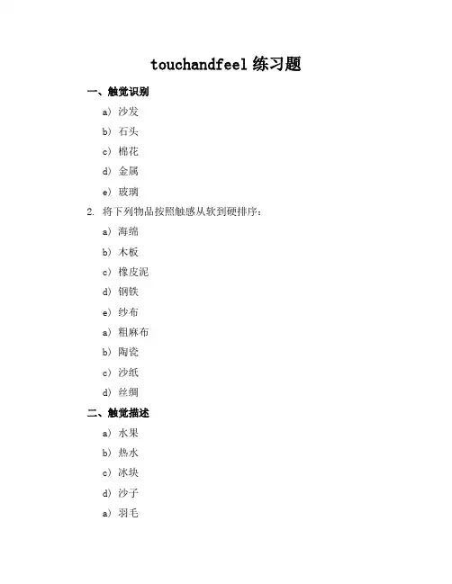 touchandfeel练习题