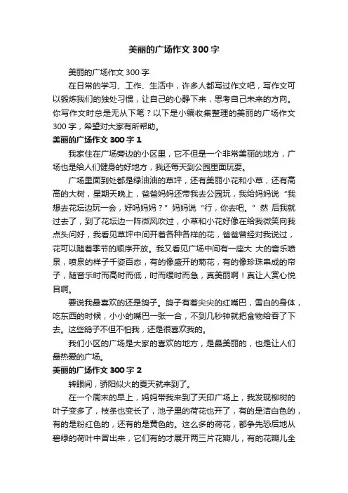 美丽的广场作文300字