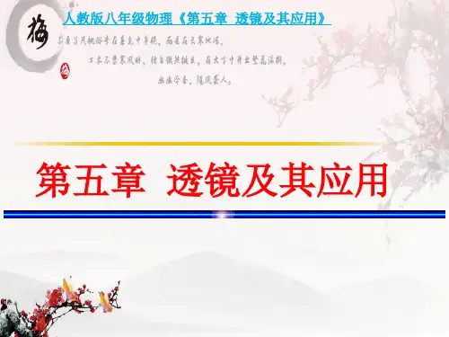第五章 透镜及其应用  复习—人教版八年级上册物理课件 