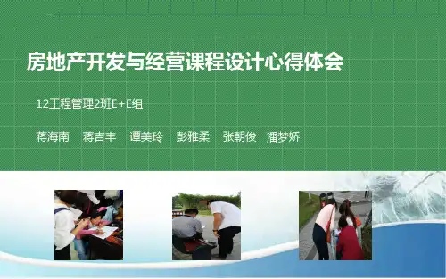 房地产开发与经营课程设计报告