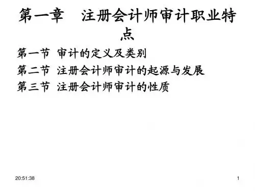 第一章_注册会计师审计职业特点课件