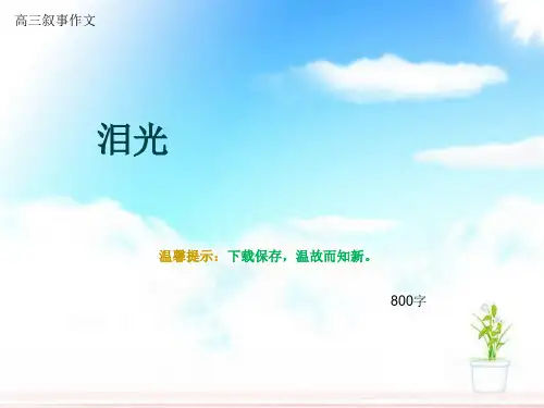 高三叙事作文《泪光》800字
