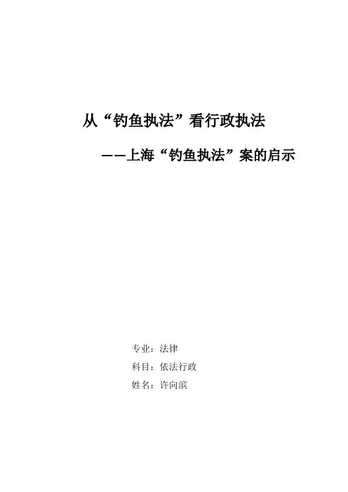 依法行政论文