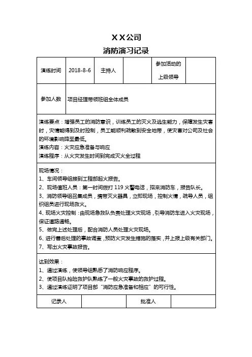 消防演习记录 2