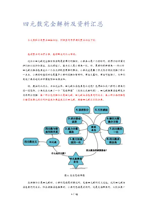 四元数解算姿态完全解析及资料汇总