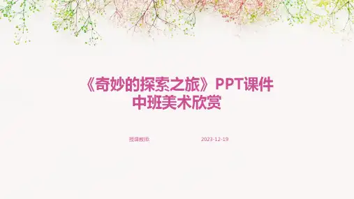 《奇妙的探索之旅》PPT课件中班美术欣赏