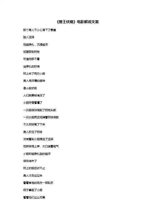 《兽王伏魔》电影解说文案