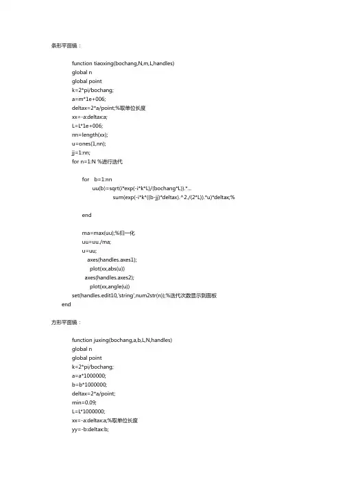 激光仿真matlab代码
