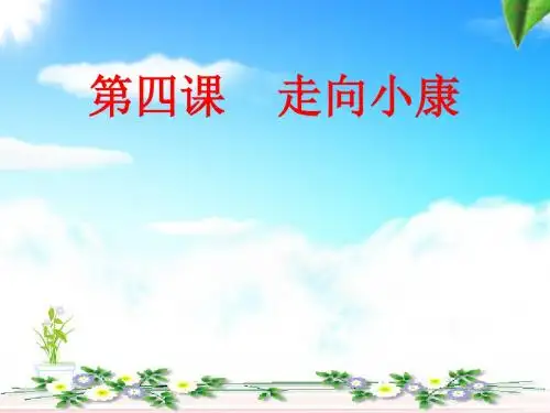 (新)教科版政治九年级全册：第四课 走向小康  课件