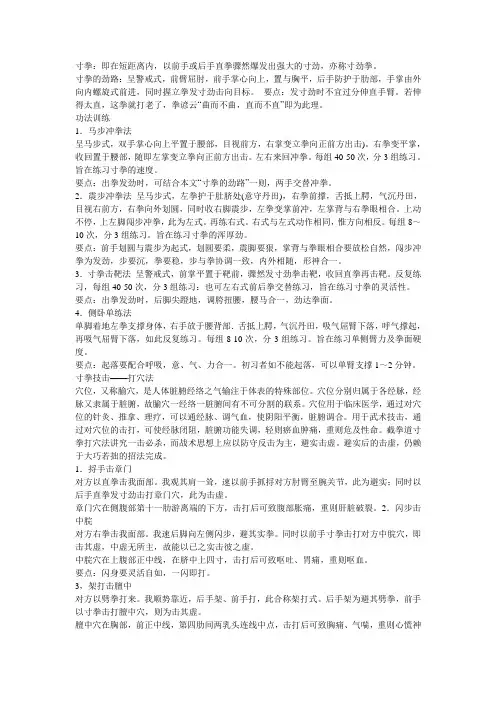 寸拳练法