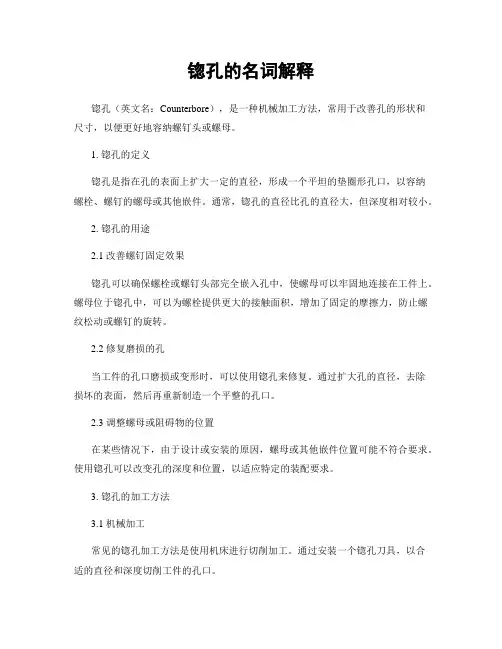 锪孔的名词解释