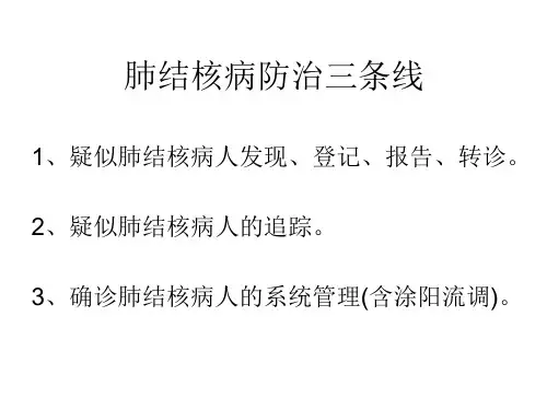 肺结核病培训ppt课件