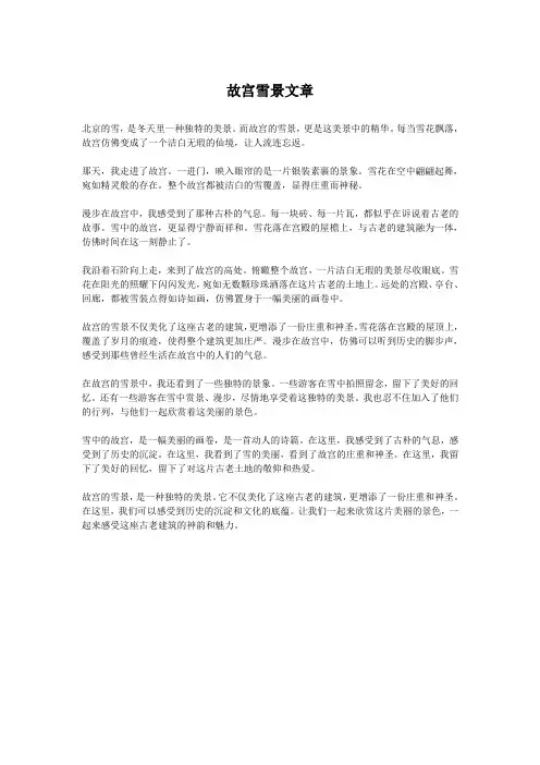 故宫雪景文章