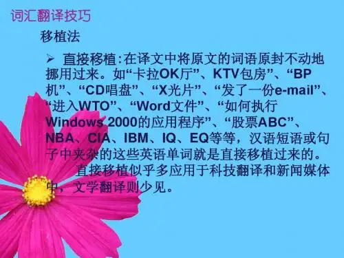 第二讲：词汇翻译(上)