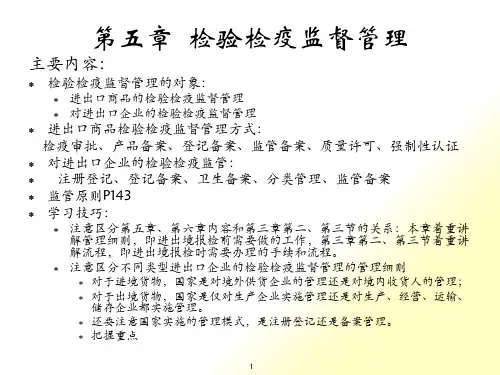 第五章进出口商品监督管理