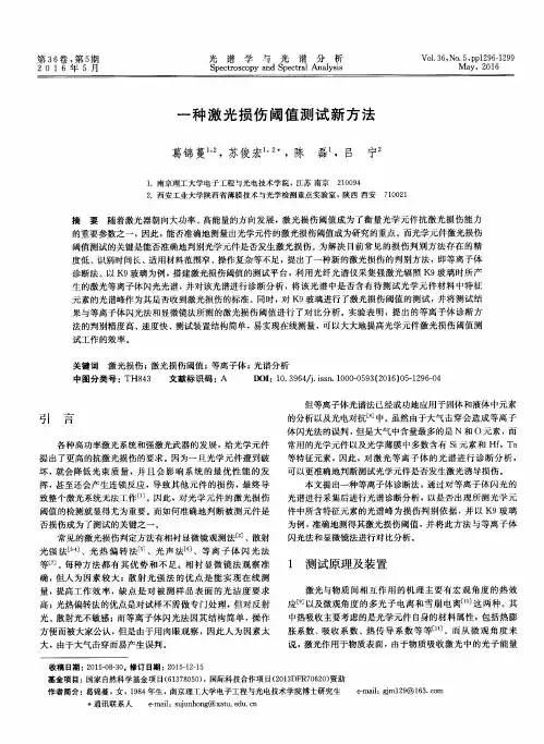 一种激光损伤阈值测试新方法