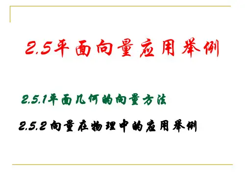 251平面向量应用举例252向量在物理中的应用