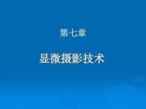 第七章 显微摄影技术